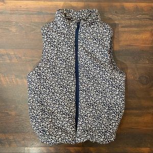 Princess Vera Wang Puffy Vest Blue and White Size Small